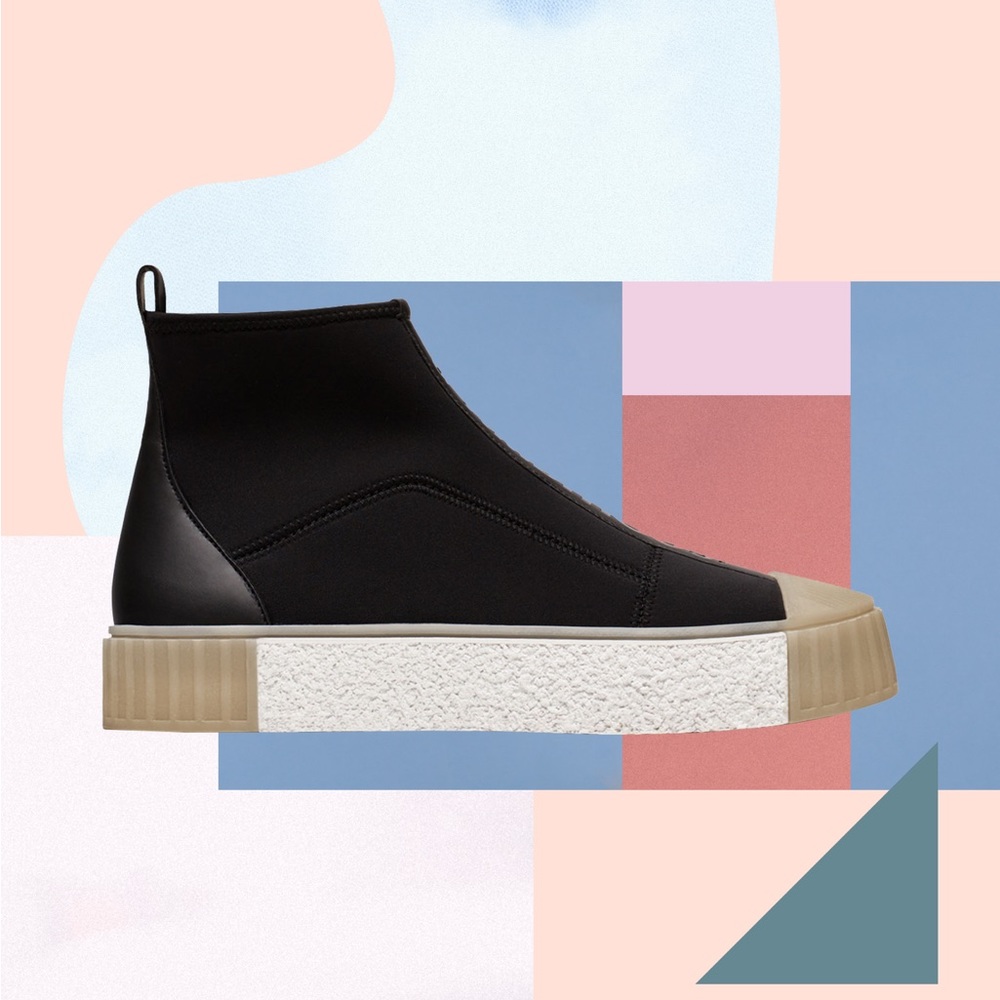 Zara Hightop Sneaker with Toe Cap
